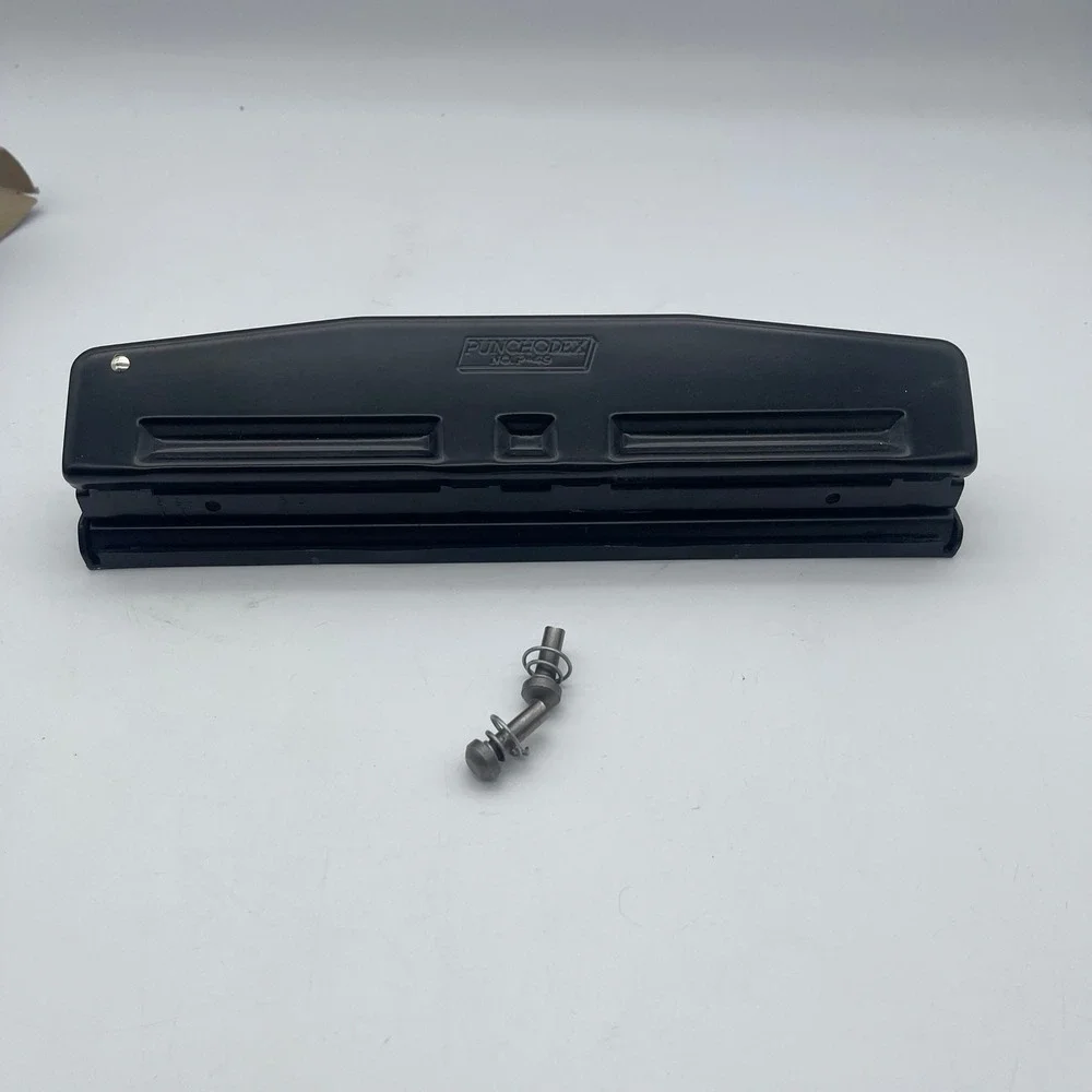 Rolodex Punchodex P-49 Adjustable Paper Punch Black 3-Hole 11-Hole 16 Sheet Cap